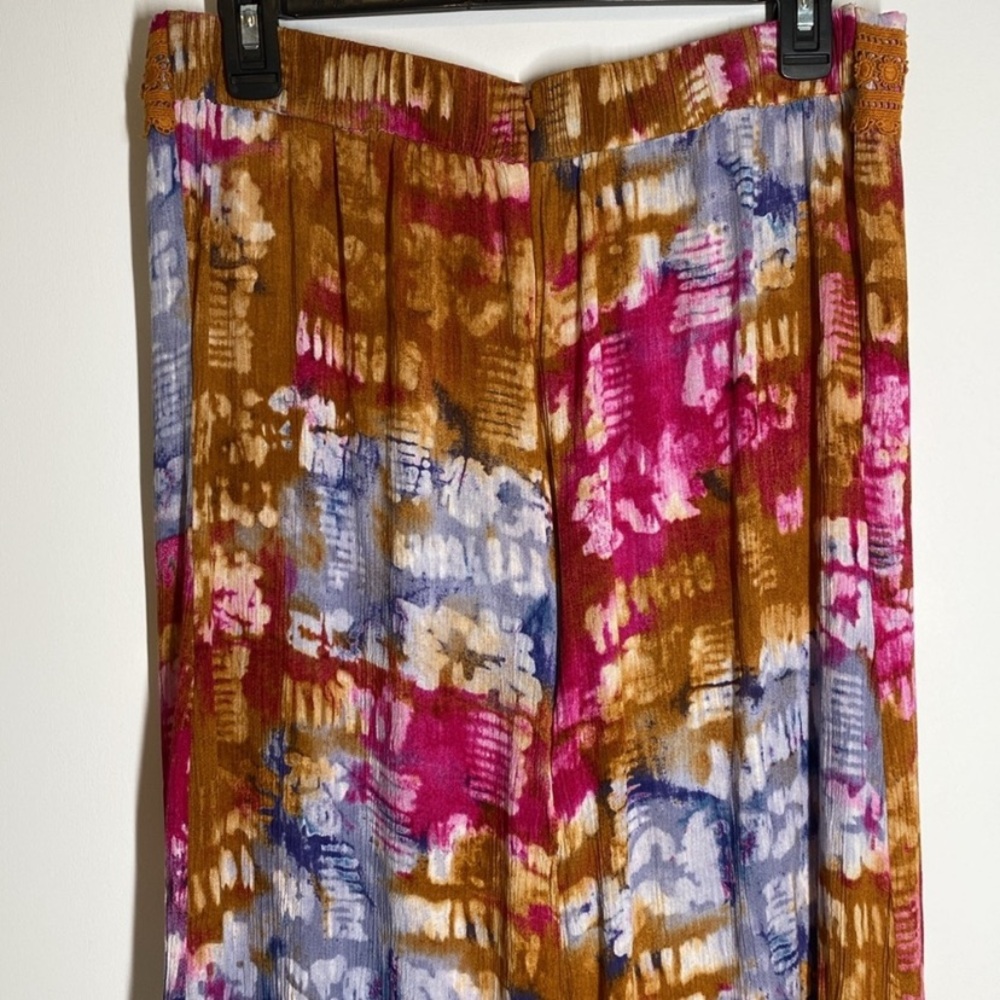 Earthbound Tie Dye Wide Leg High Waisted Boho Pants Medium - Picture 6 of 9